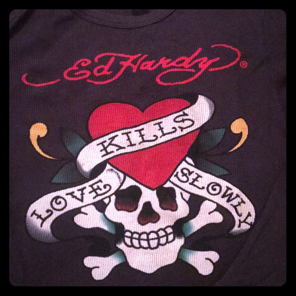 Ed Hardy Men’s Thermal Long Sleeve Shirt